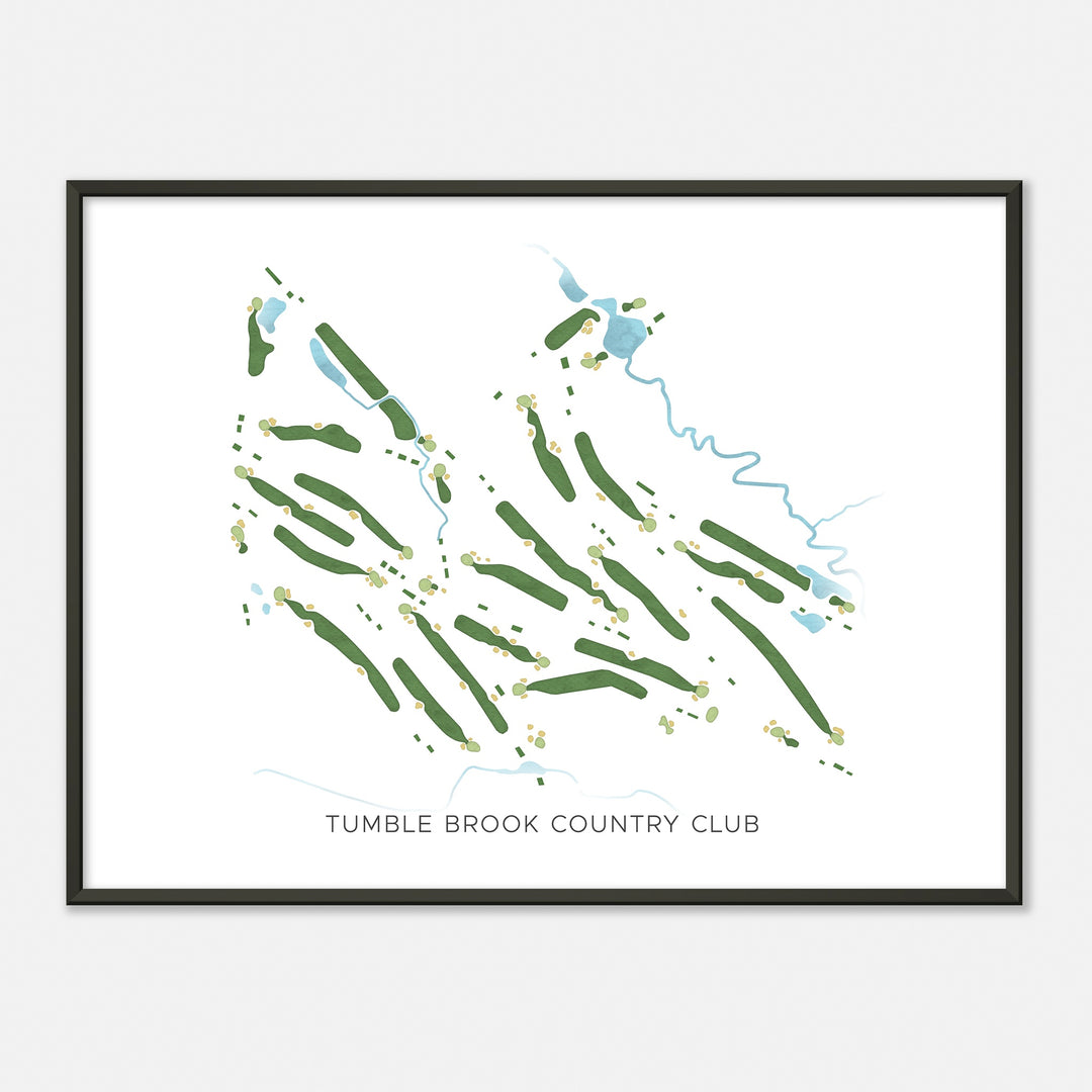 Print of Tumble Brook Country Club Modern Map