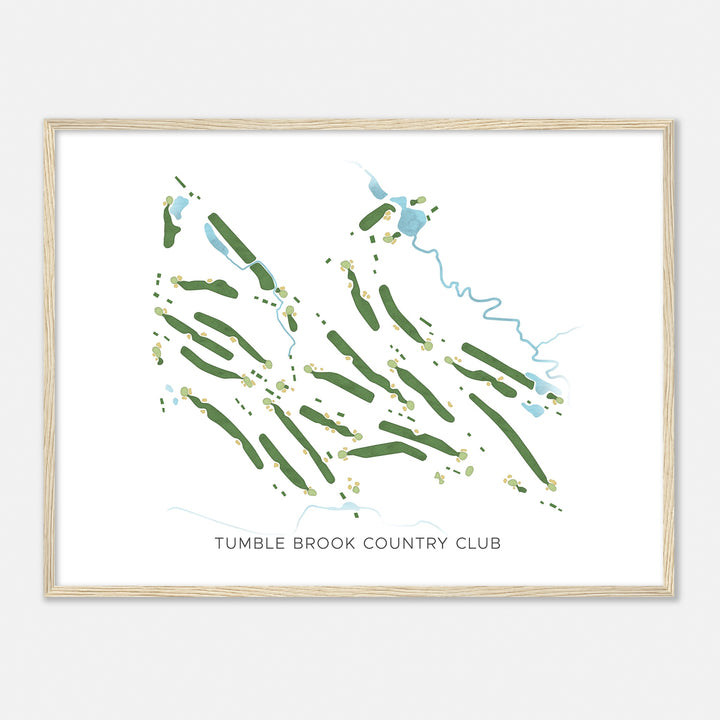 Print of Tumble Brook Country Club Modern Map