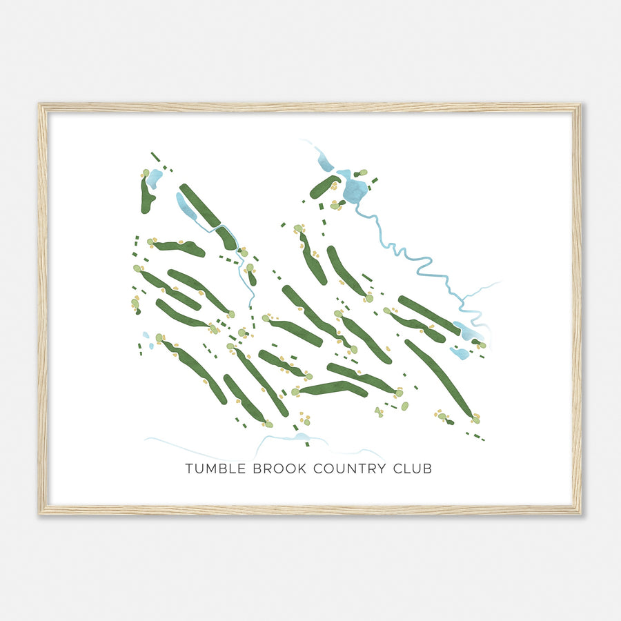 Print of Tumble Brook Country Club Modern Map