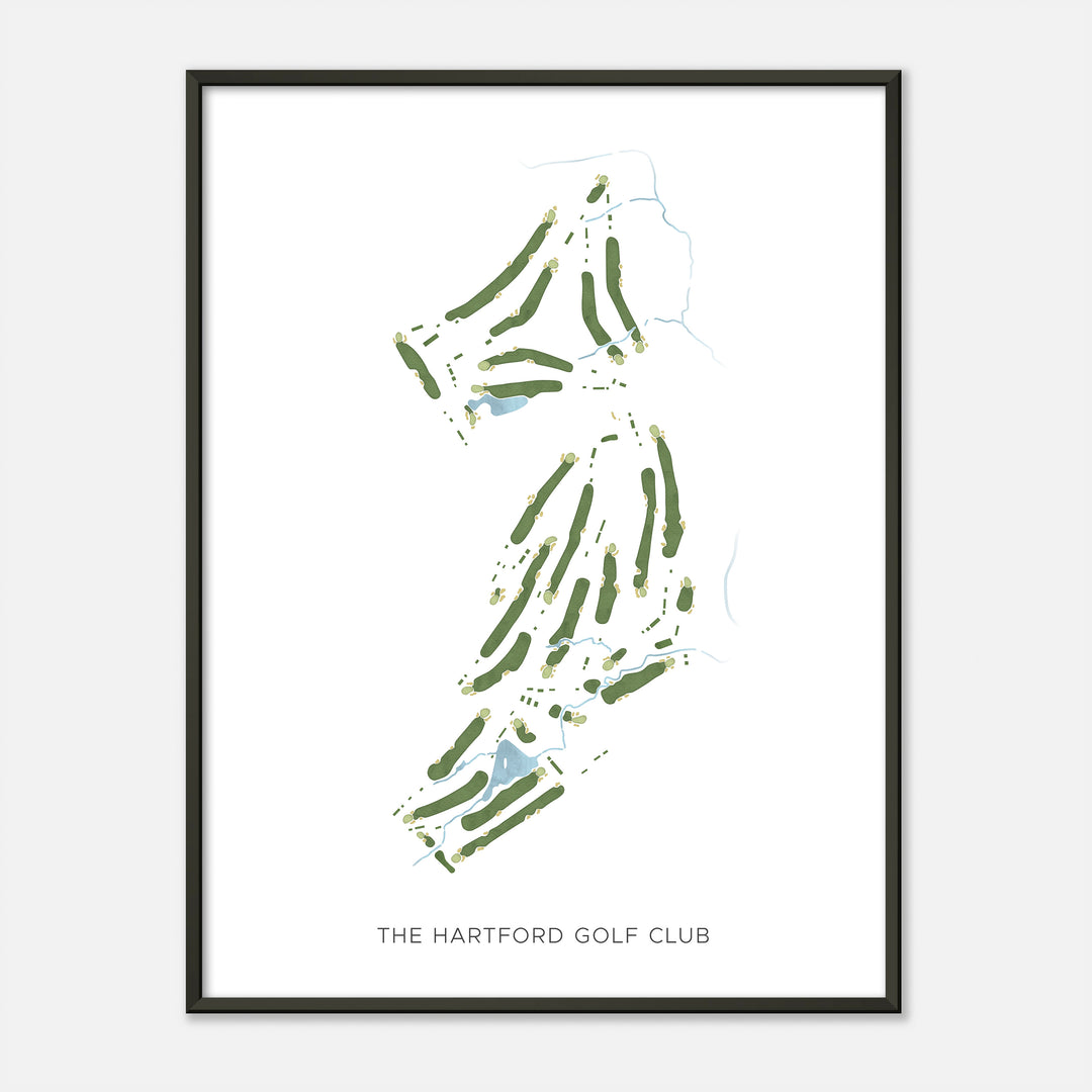Print of The Hartford Golf Club Modern Map