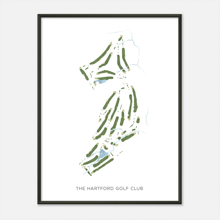 Print of The Hartford Golf Club Modern Map