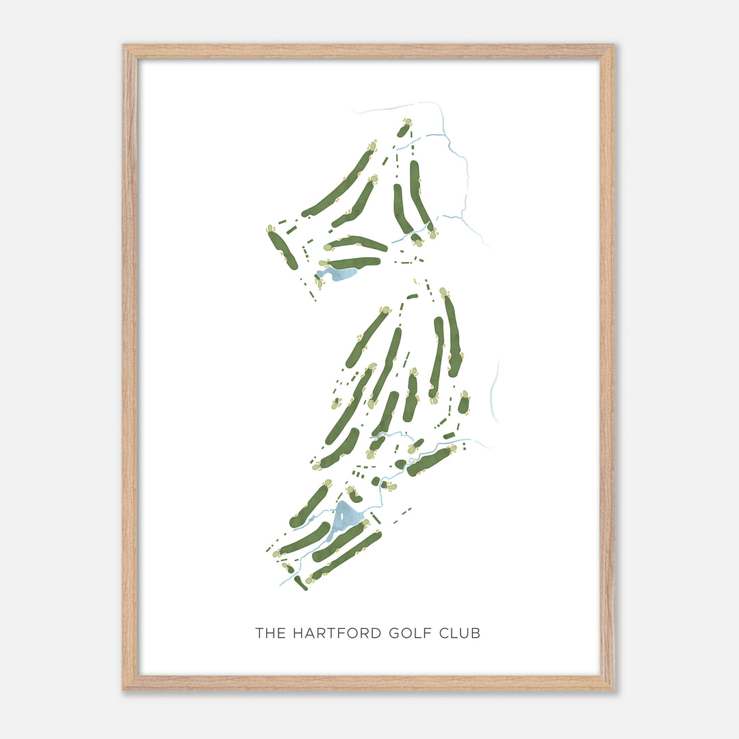 Print of The Hartford Golf Club Modern Map