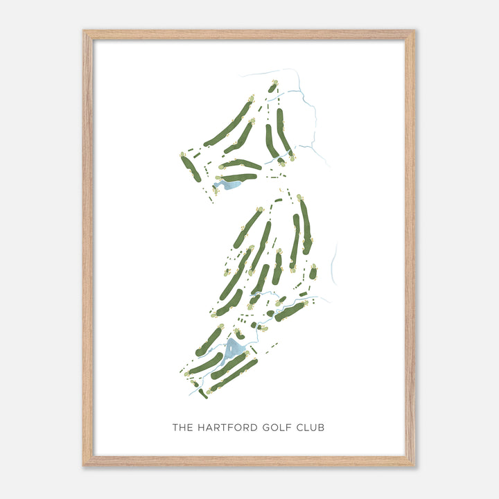 Print of The Hartford Golf Club Modern Map