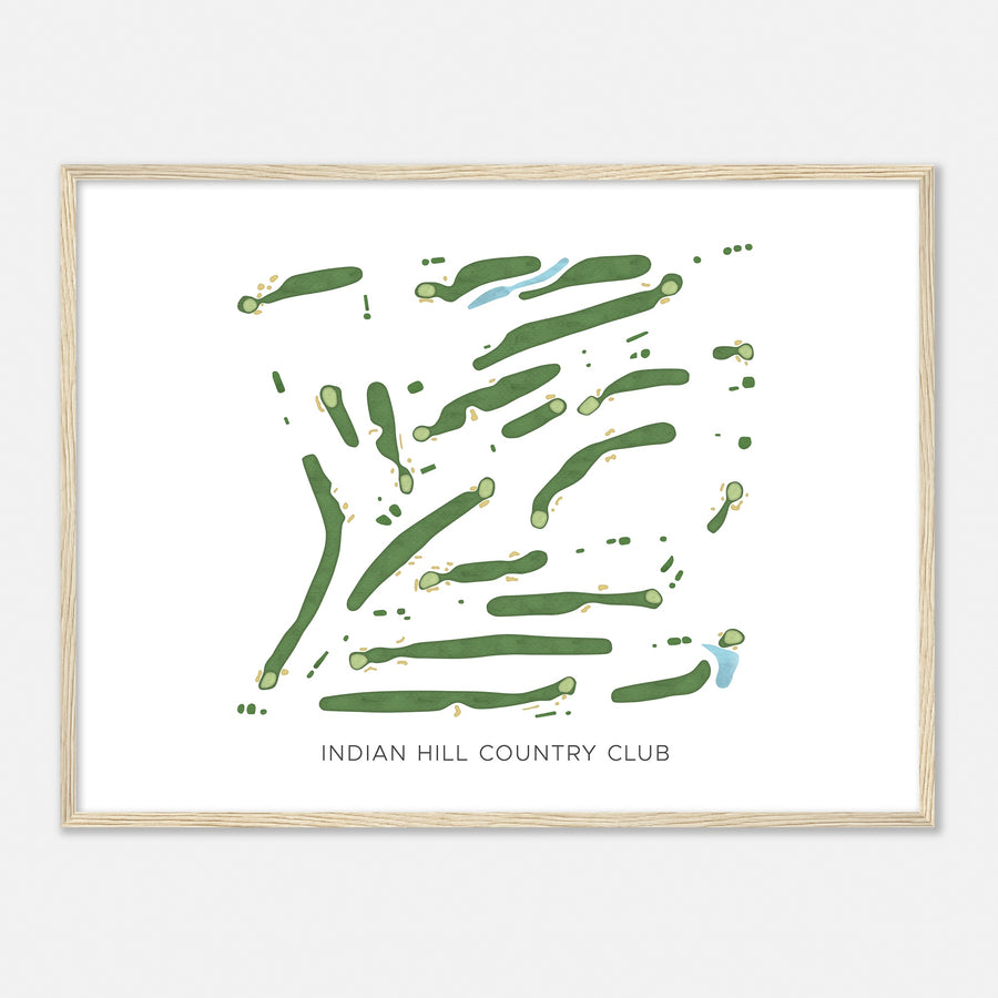 Print of Indian Hill Country Club Modern Map