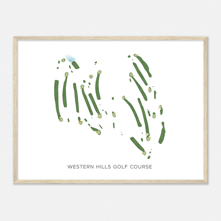 Print of Western Hills Golf Course Modern Map