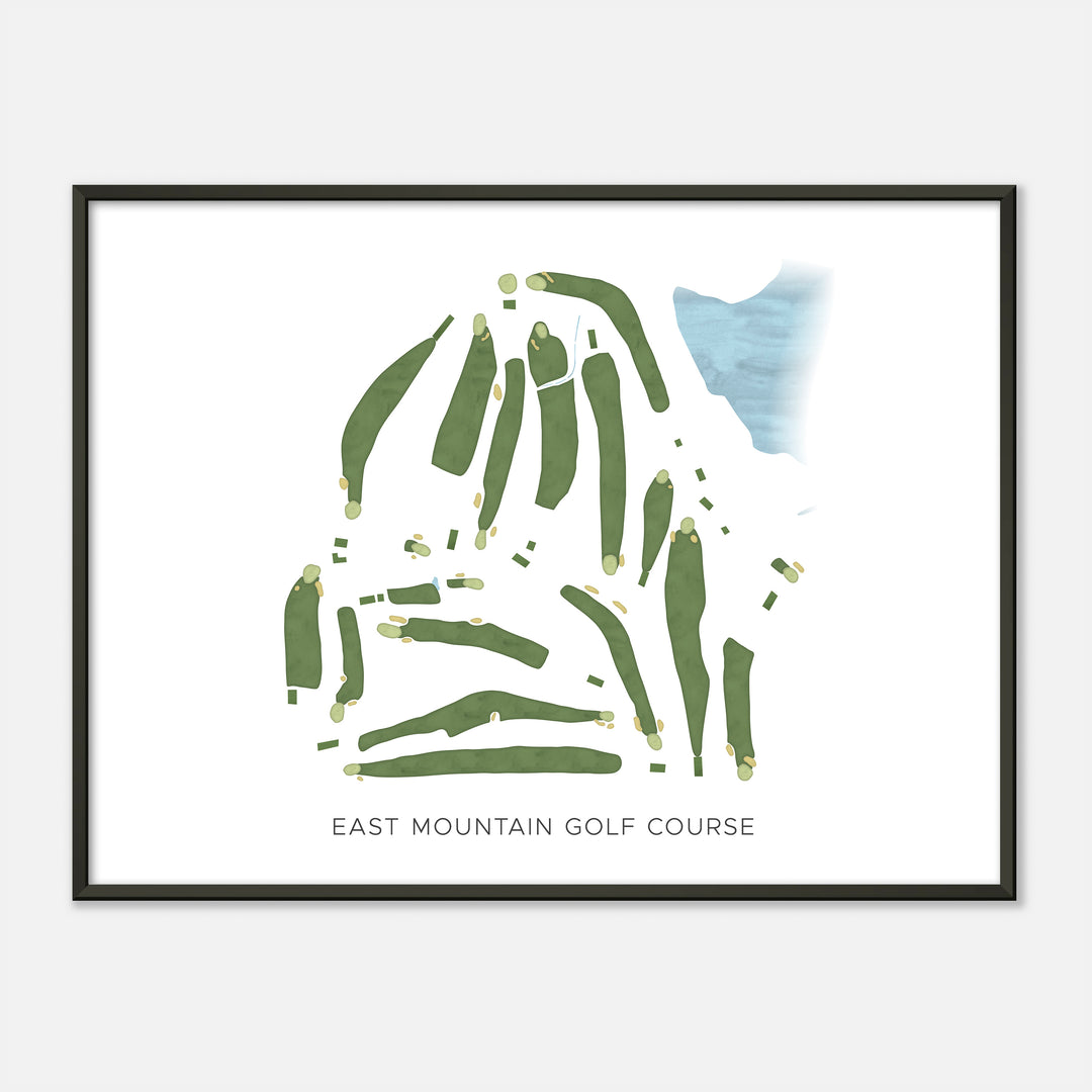 Print of East Mountain Golf Course Modern Map