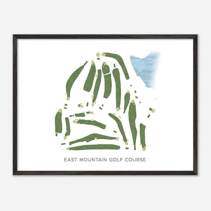 Print of East Mountain Golf Course Modern Map