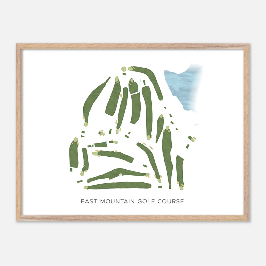 Print of East Mountain Golf Course Modern Map