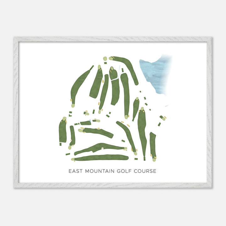 Print of East Mountain Golf Course Modern Map