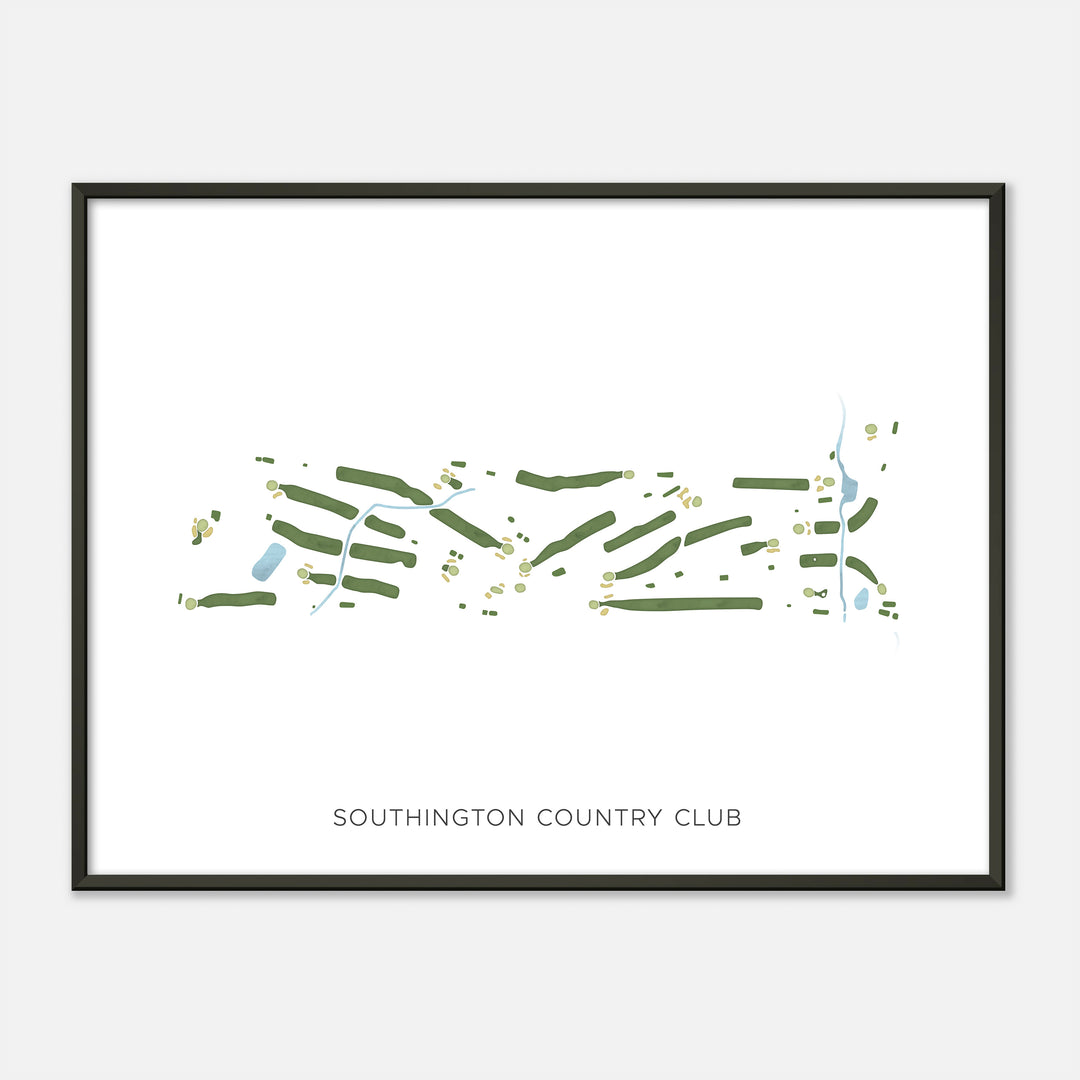 Print of Southington Country Club Modern Map
