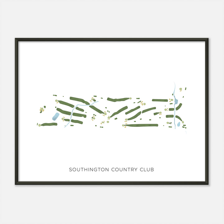 Print of Southington Country Club Modern Map