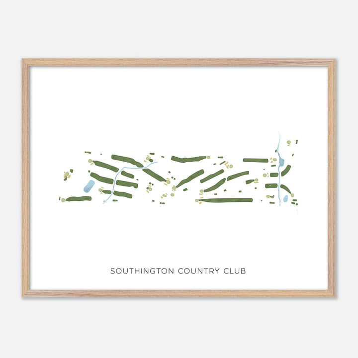 Print of Southington Country Club Modern Map