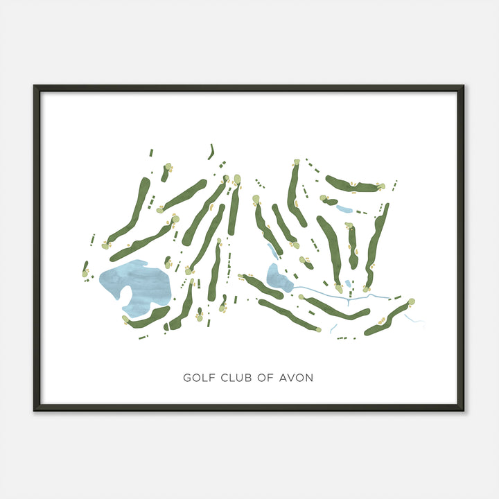 Print of Golf Club Of Avon Modern Map