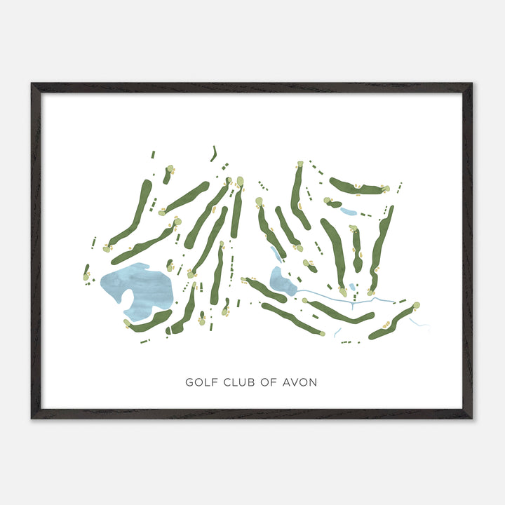 Print of Golf Club Of Avon Modern Map