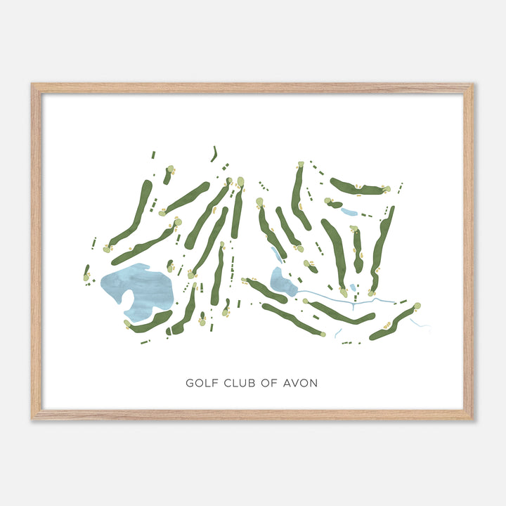 Print of Golf Club Of Avon Modern Map