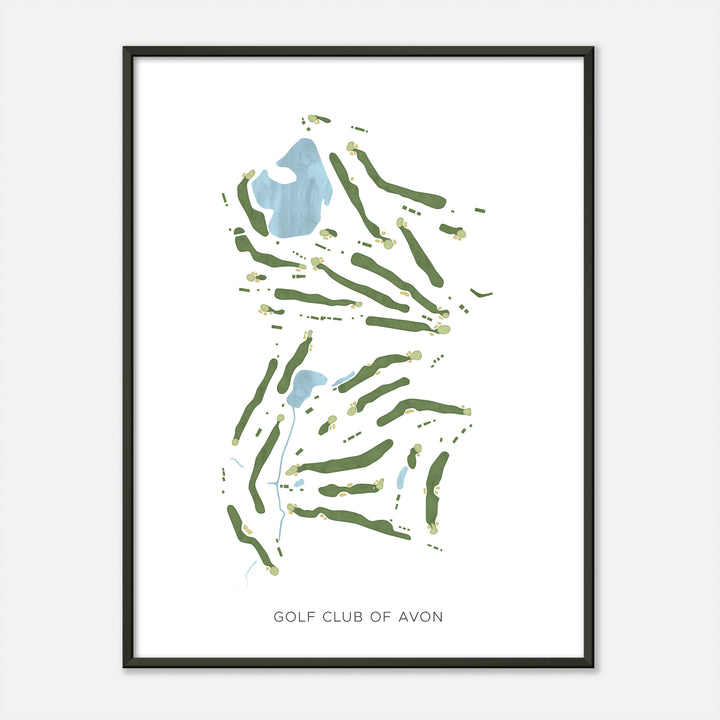 Print of Golf Club Of Avon Modern Map