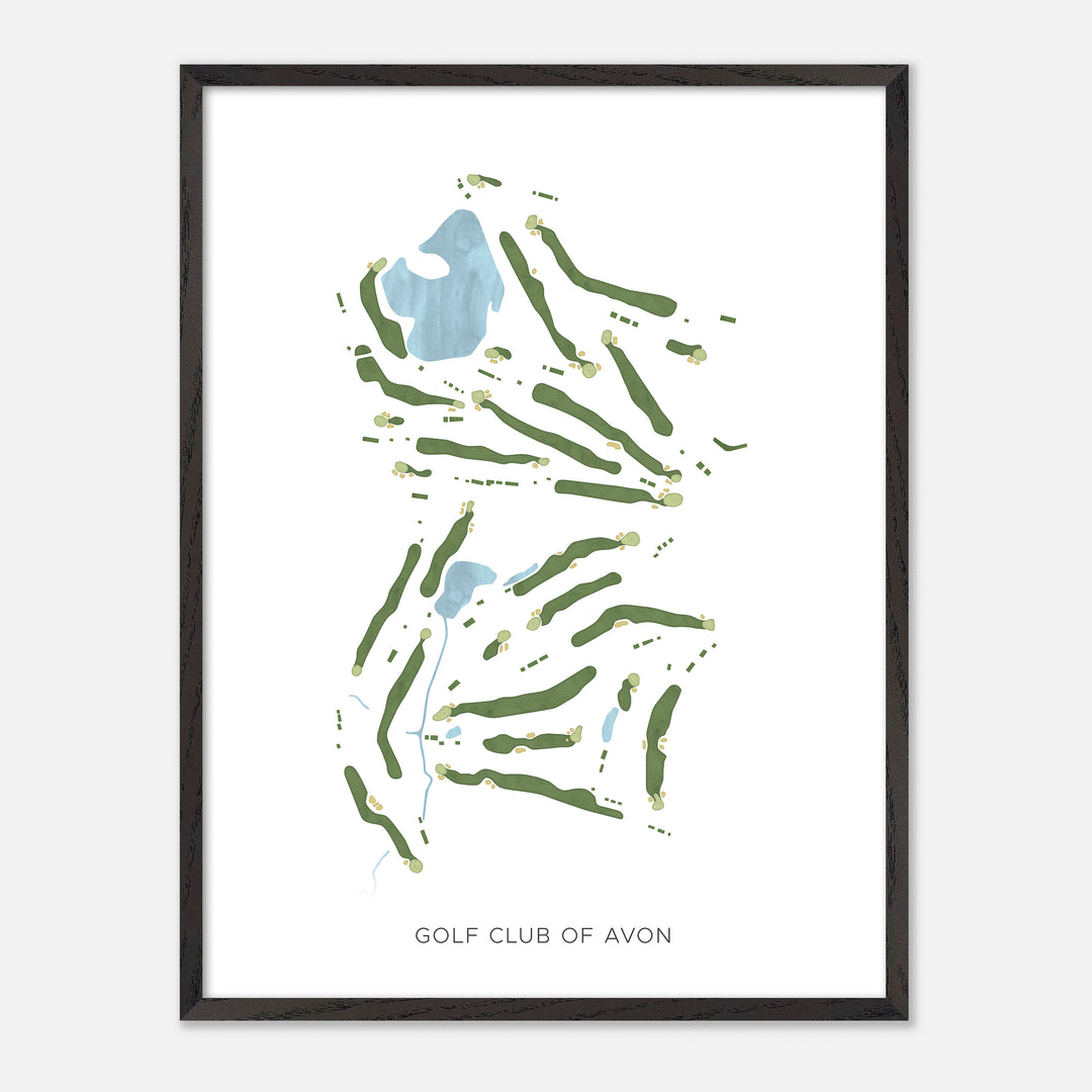 Print of Golf Club Of Avon Modern Map