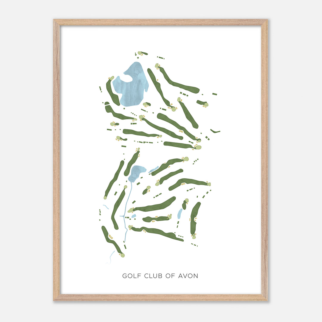 Print of Golf Club Of Avon Modern Map