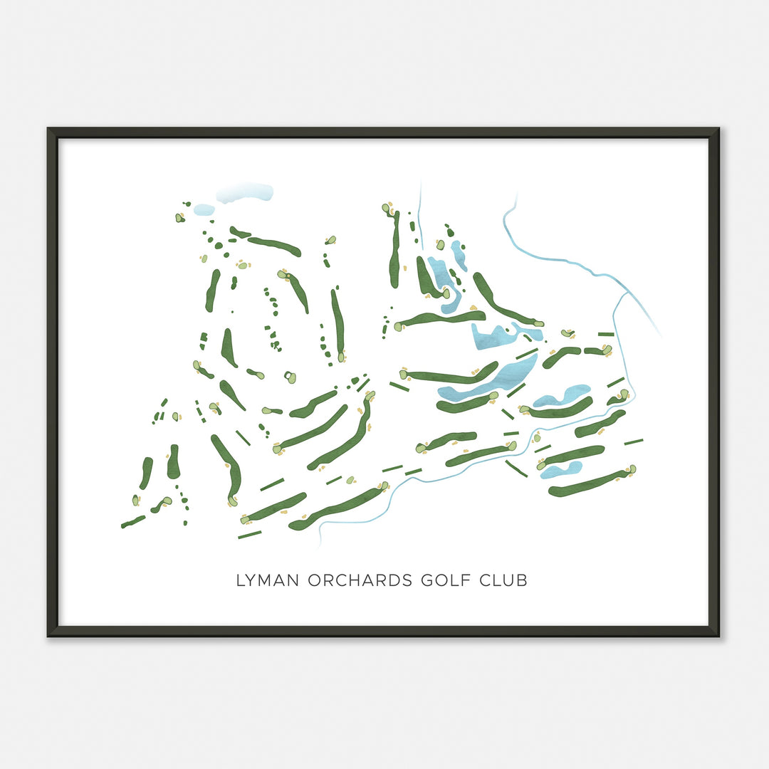 Print of Lyman Orchards Golf Club Modern Map