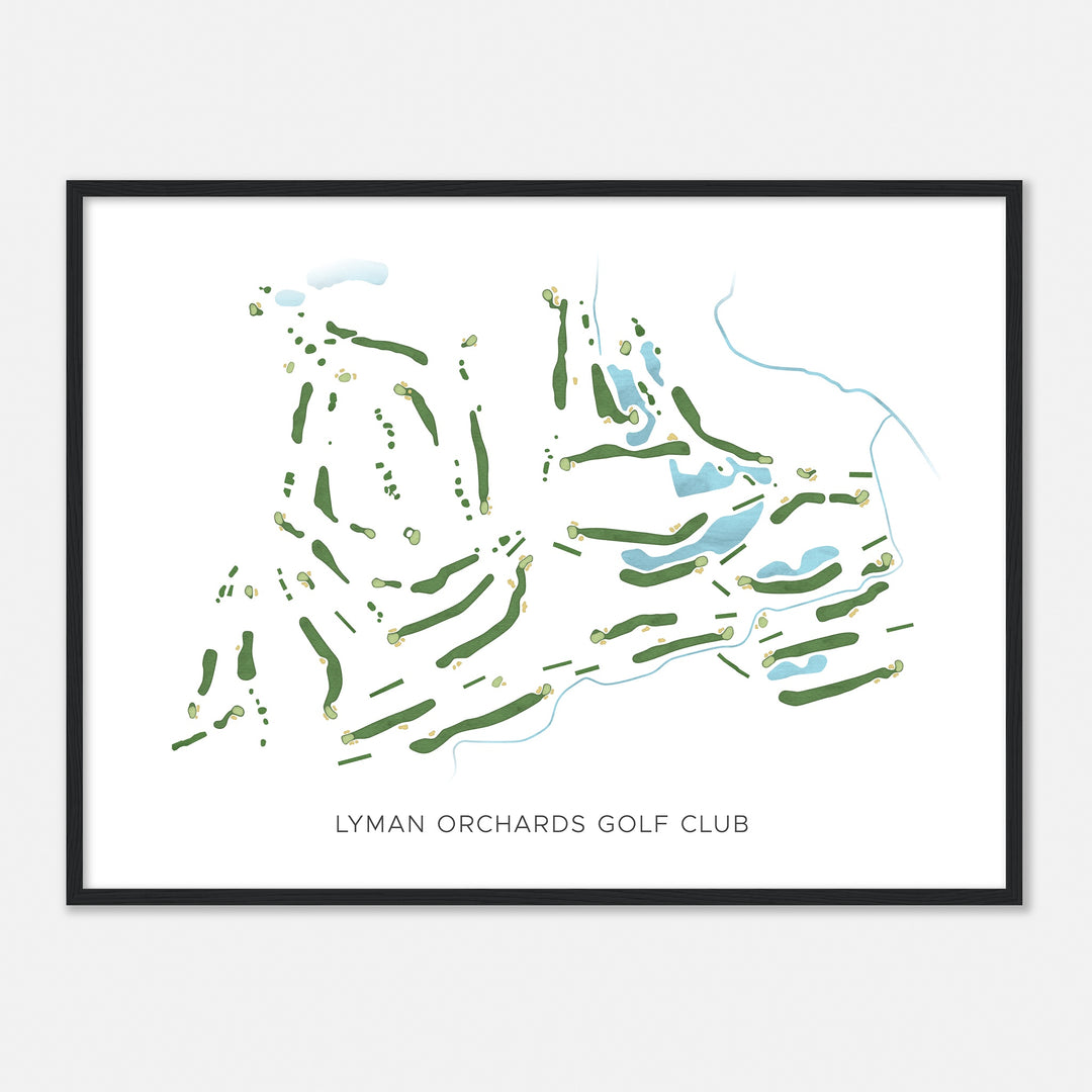 Print of Lyman Orchards Golf Club Modern Map