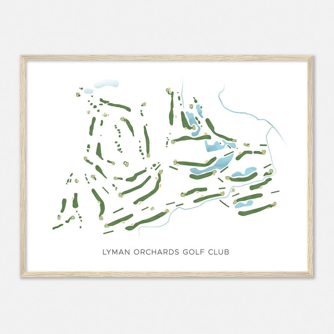 Print of Lyman Orchards Golf Club Modern Map