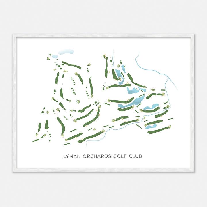 Print of Lyman Orchards Golf Club Modern Map