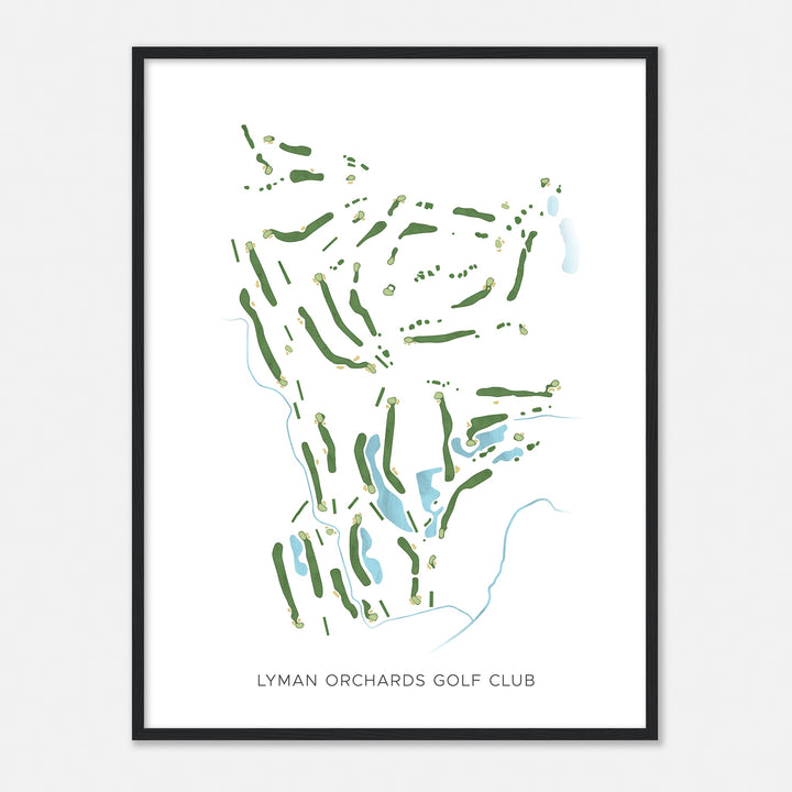 Print of Lyman Orchards Golf Club Modern Map