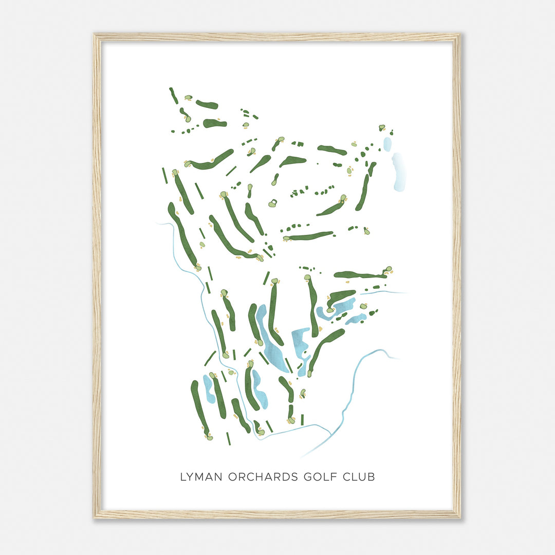 Print of Lyman Orchards Golf Club Modern Map