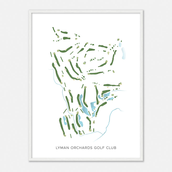 Print of Lyman Orchards Golf Club Modern Map