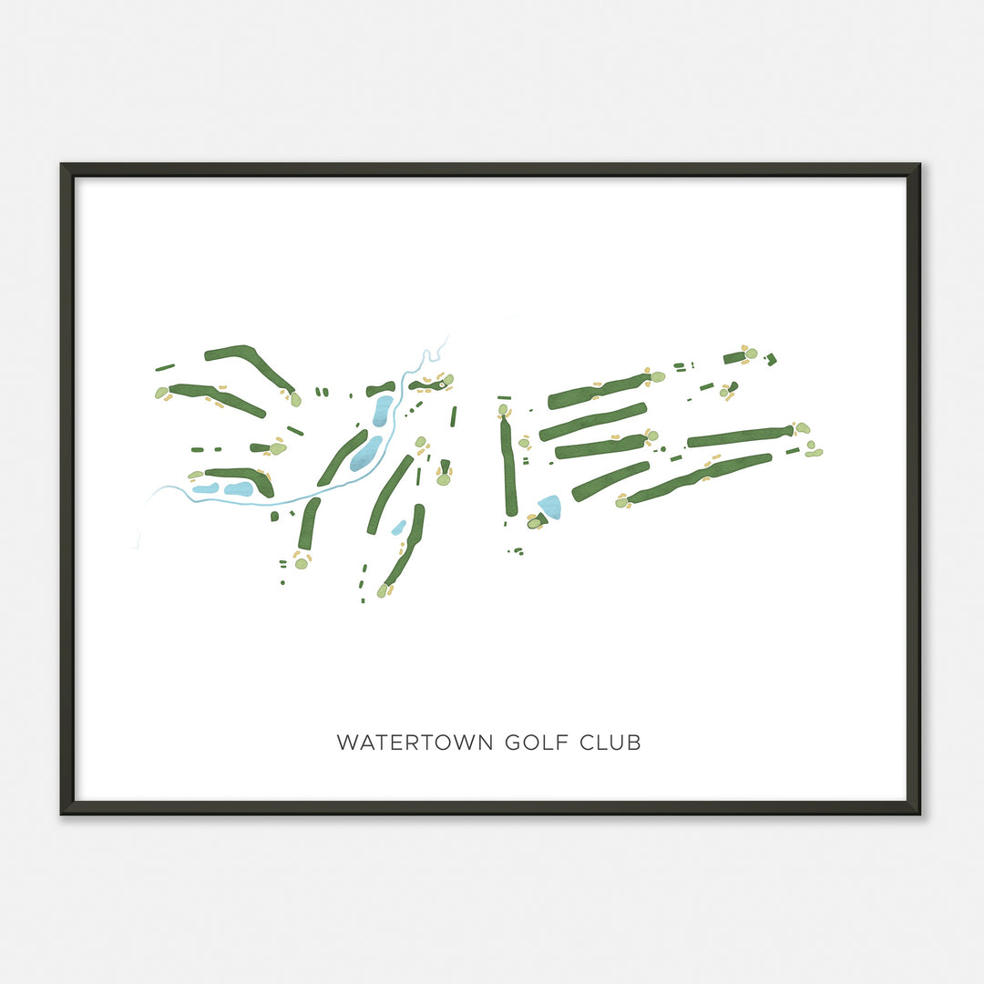 Print of Watertown Golf Club Modern Map