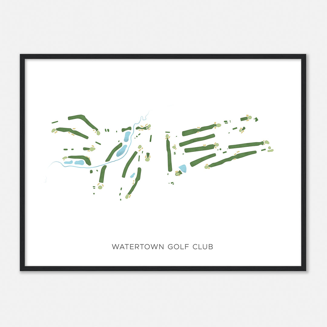 Print of Watertown Golf Club Modern Map