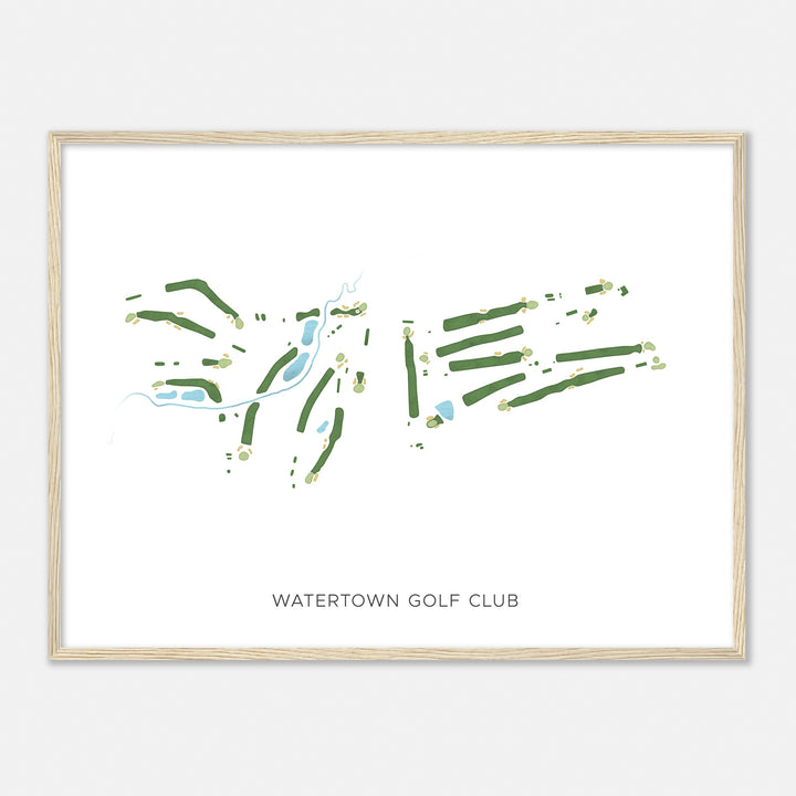 Print of Watertown Golf Club Modern Map