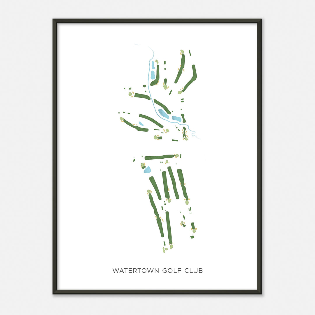 Print of Watertown Golf Club Modern Map