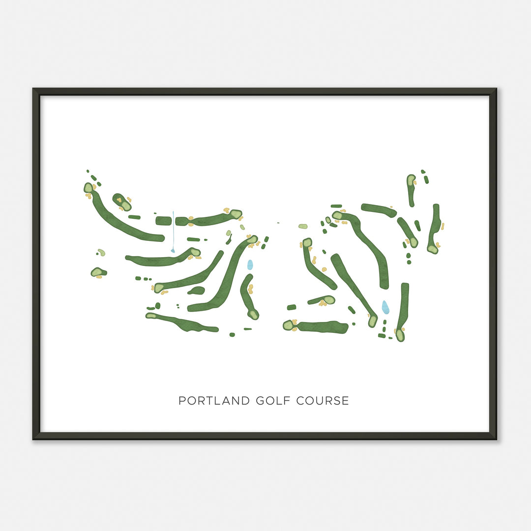 Print of Portland Golf Course Modern Map