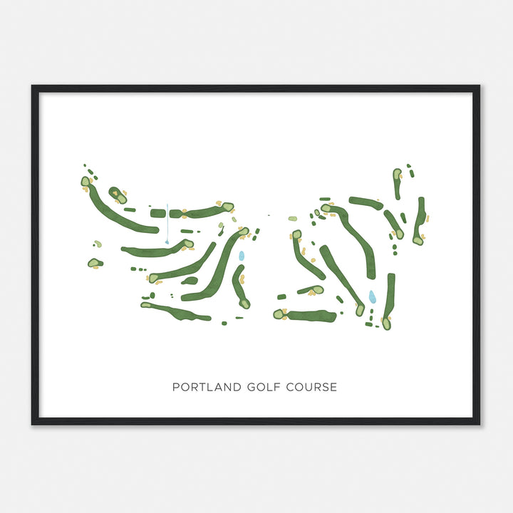 Print of Portland Golf Course Modern Map