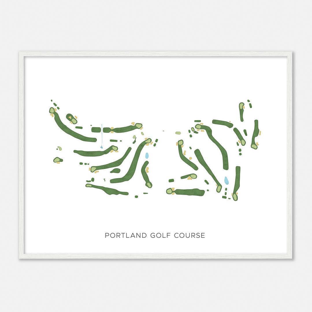 Print of Portland Golf Course Modern Map