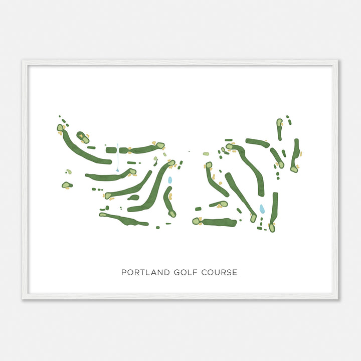 Print of Portland Golf Course Modern Map