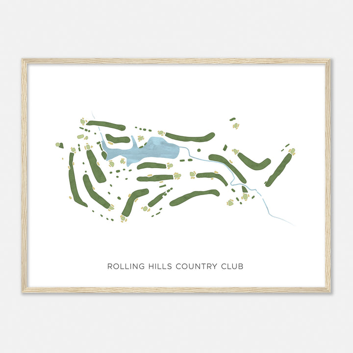 Print of Rolling Hills Country Club Modern Map