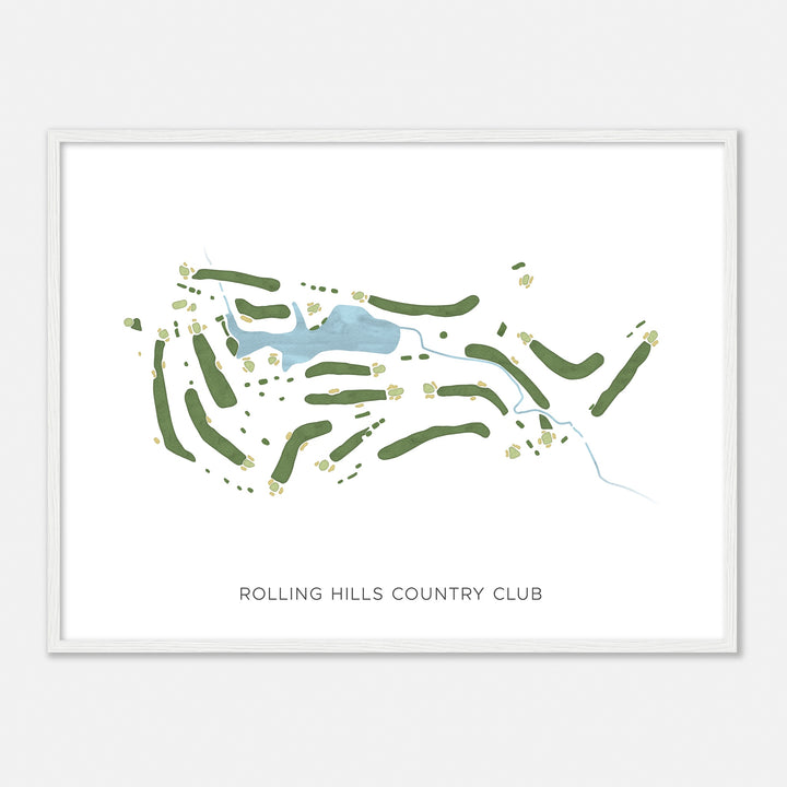 Print of Rolling Hills Country Club Modern Map