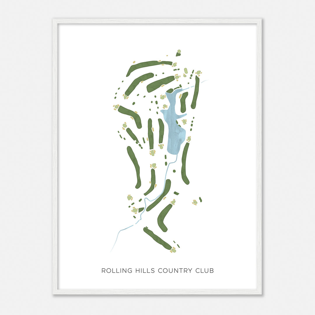 Print of Rolling Hills Country Club Modern Map