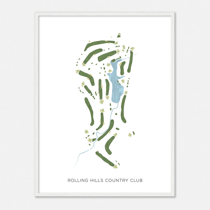 Print of Rolling Hills Country Club Modern Map