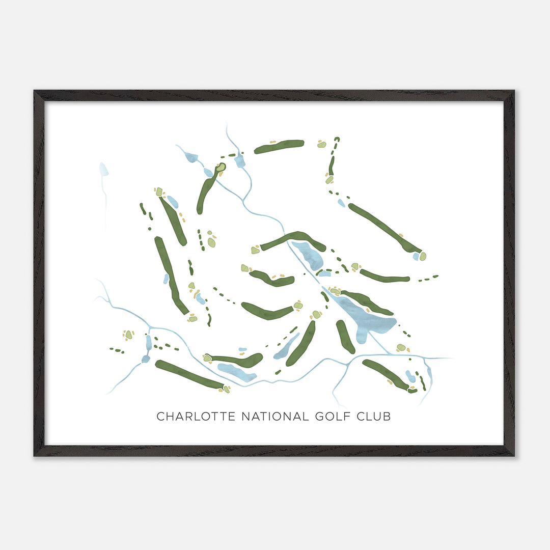 Print of Charlotte National Golf Club Modern Map