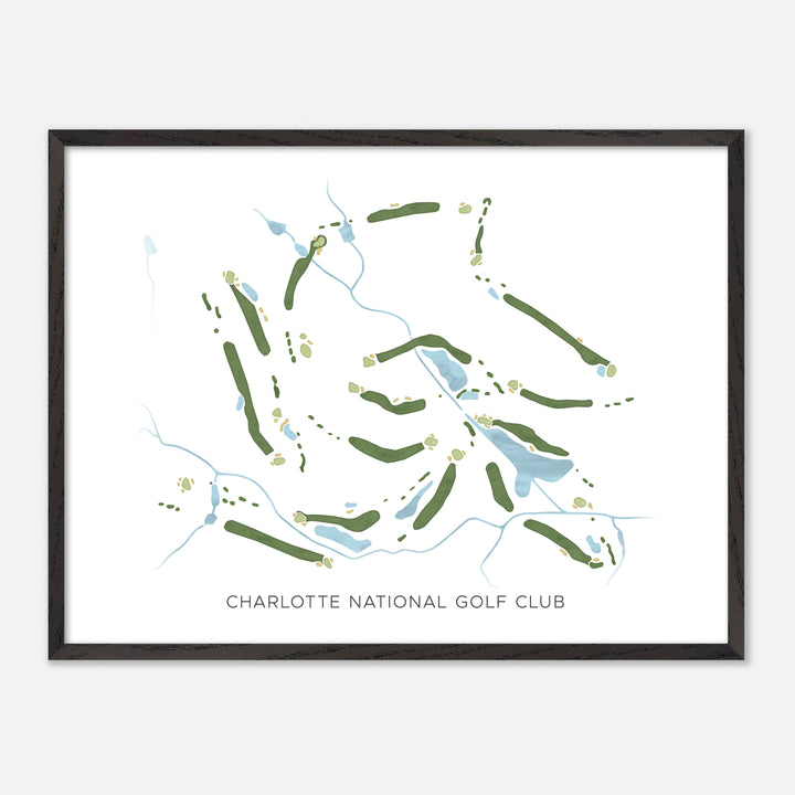 Print of Charlotte National Golf Club Modern Map