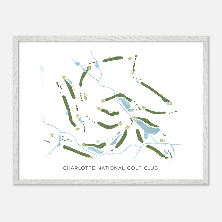Print of Charlotte National Golf Club Modern Map