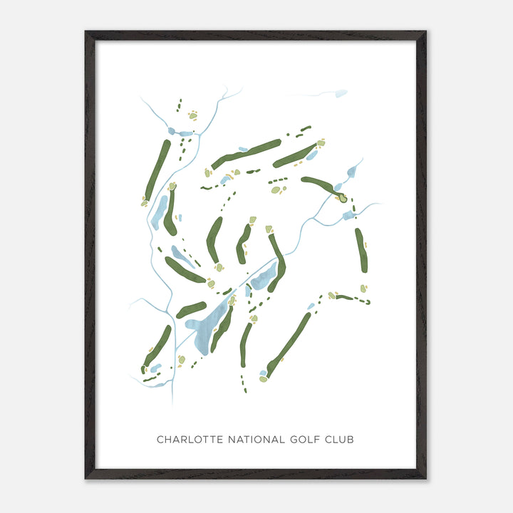 Print of Charlotte National Golf Club Modern Map