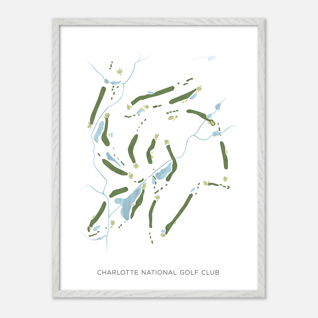Print of Charlotte National Golf Club Modern Map