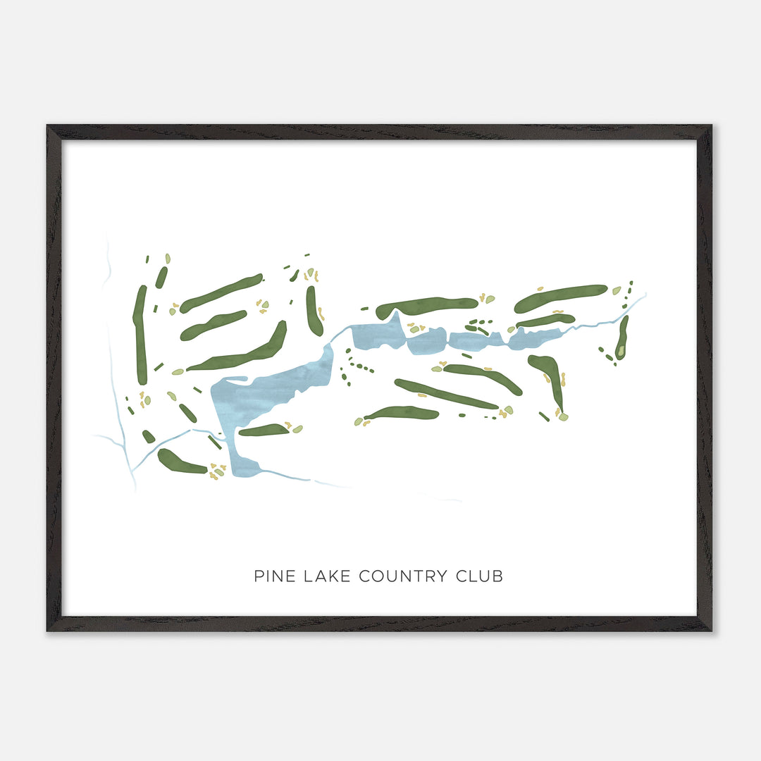 Print of Pine Lake Country Club Modern Map