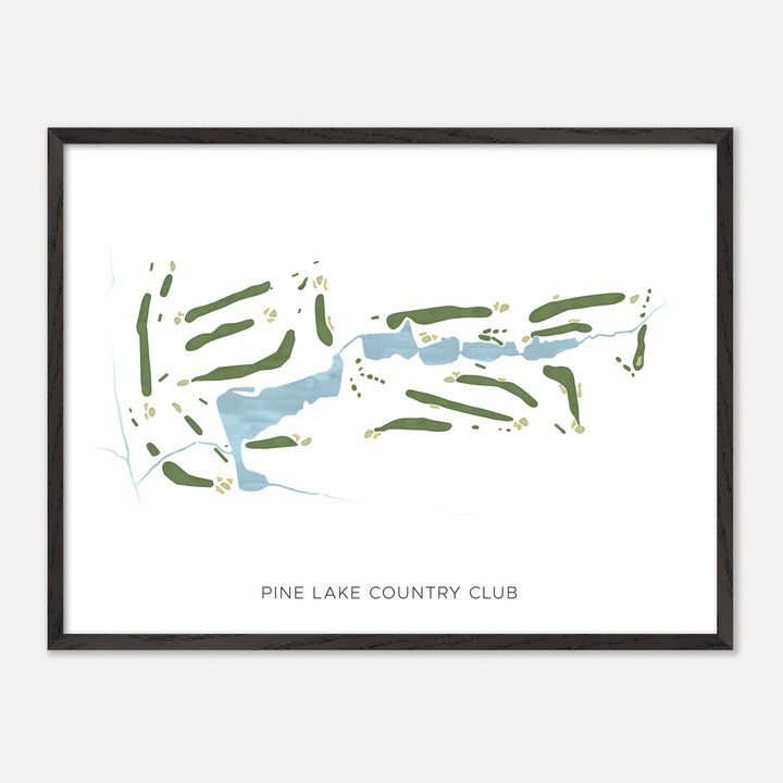 Print of Pine Lake Country Club Modern Map