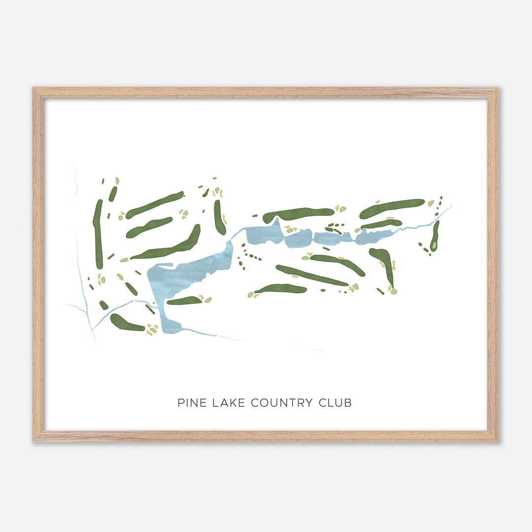 Print of Pine Lake Country Club Modern Map