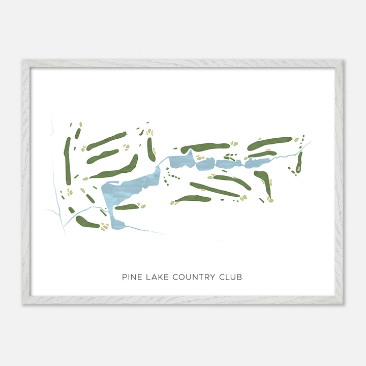 Print of Pine Lake Country Club Modern Map